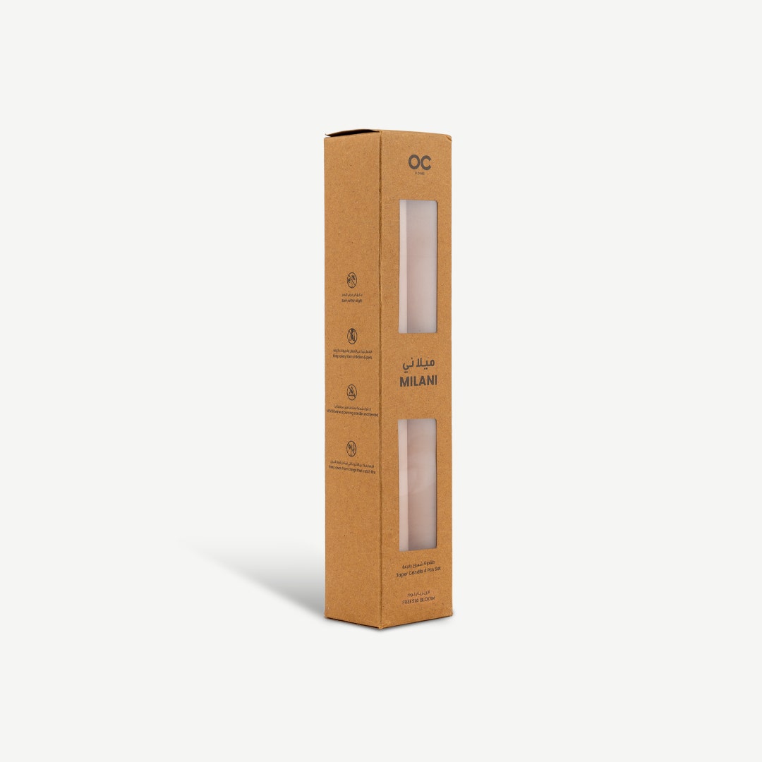 Milani Taper Candle 4pcs Set - Pink