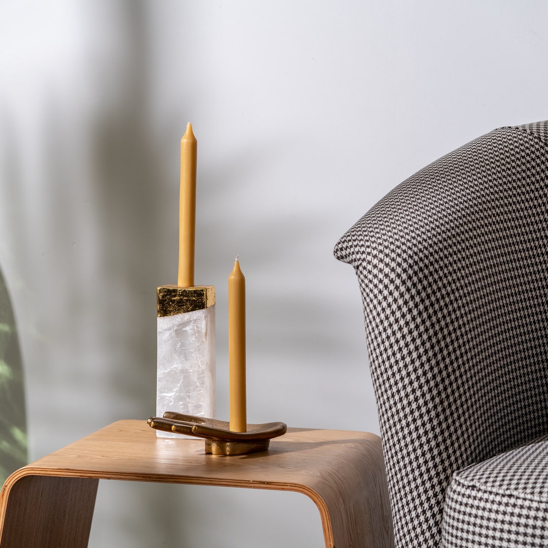 Milani Taper Candle 4pcs Set - Beige