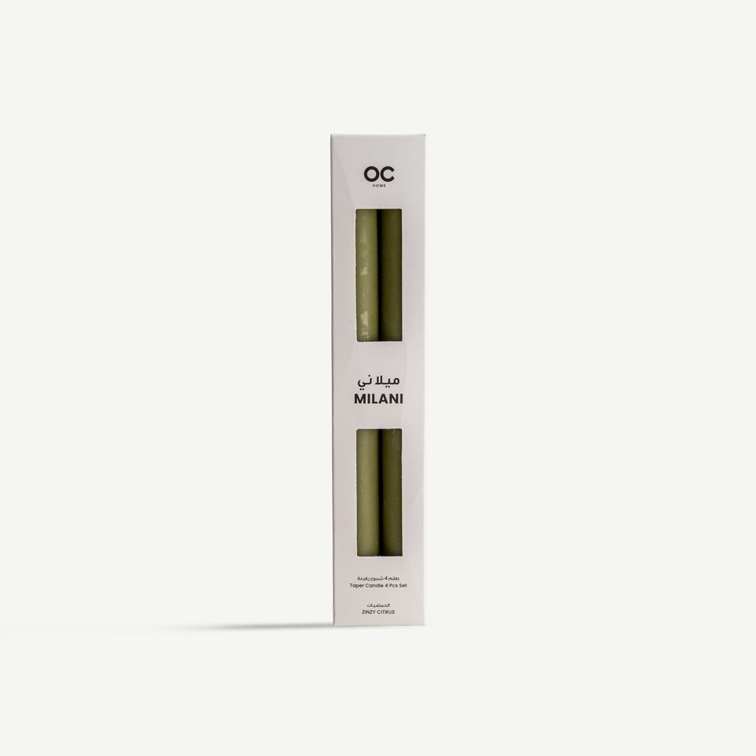 ميلاني طقم شموع مخروطية 4 قطع - حمضيات الزنك