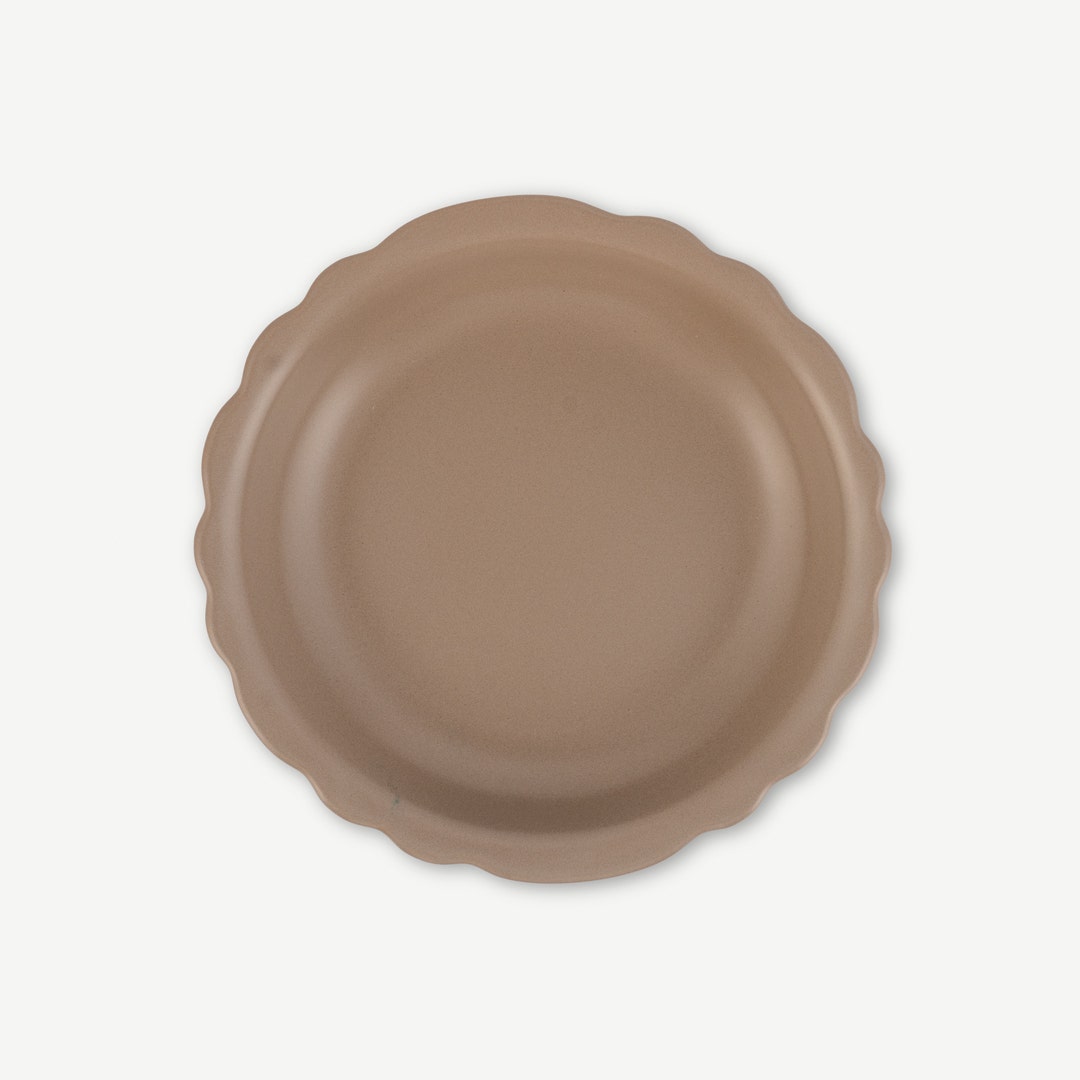 طبق حساء ميلي بني فاتح-17.5 سم