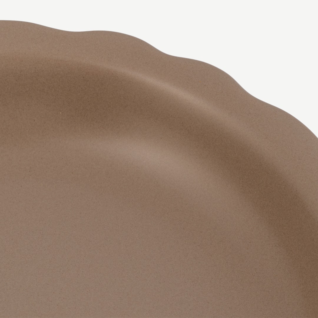 طبق حساء ميلي بني فاتح-17.5 سم