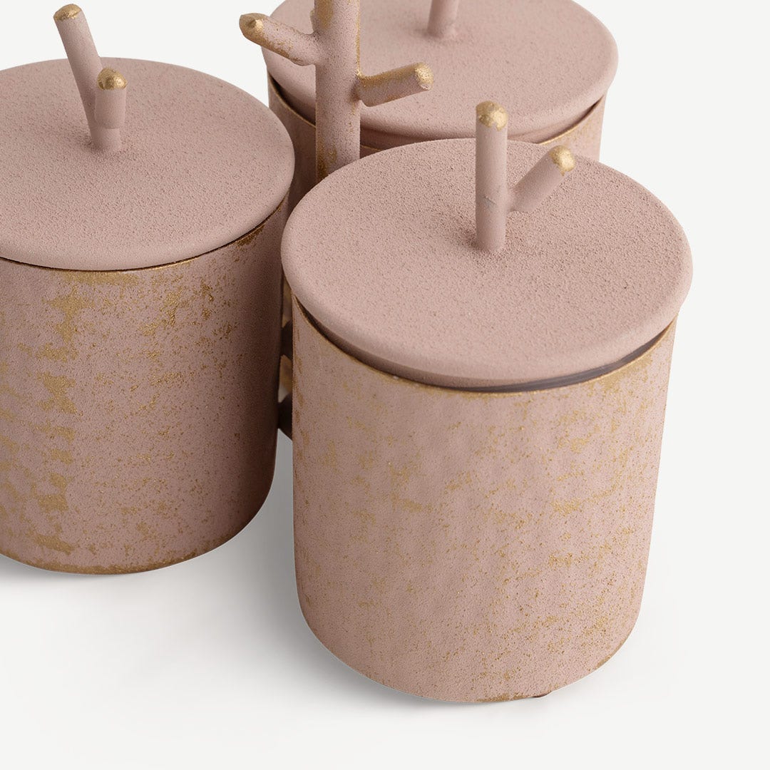 Mirza Triplet Canister with Lid