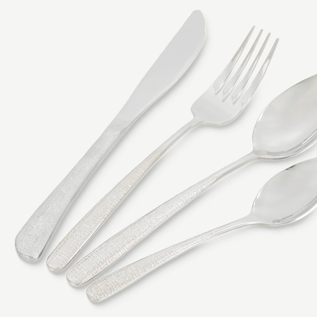 Morlas Cutlery Set of 24 Pcs-Silver