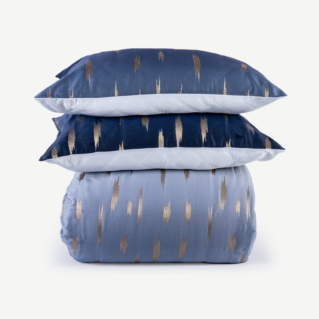 Murat Embroidered Printed Comforter Set -Multicolor