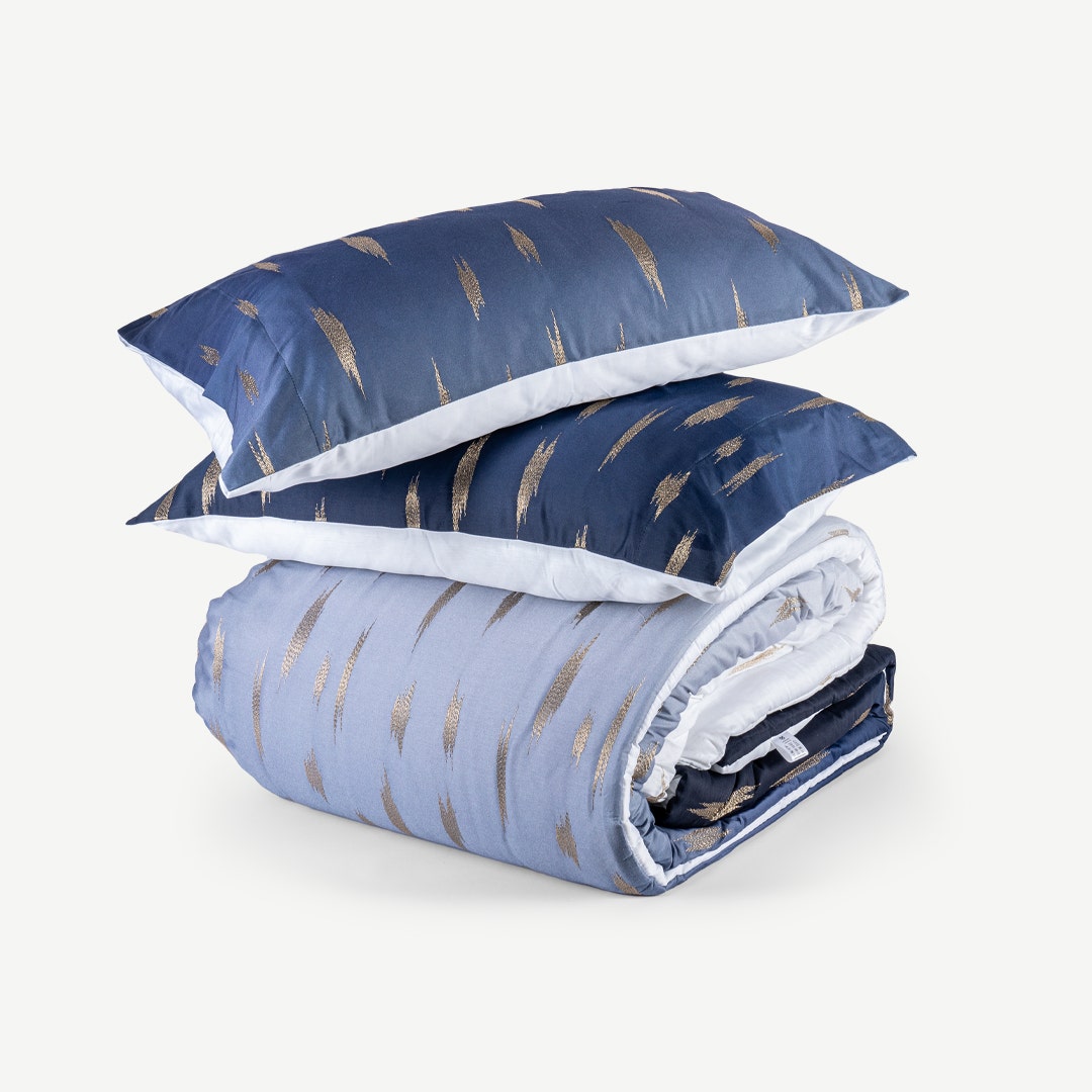 Murat Embroidered Printed Comforter Set -Multicolor