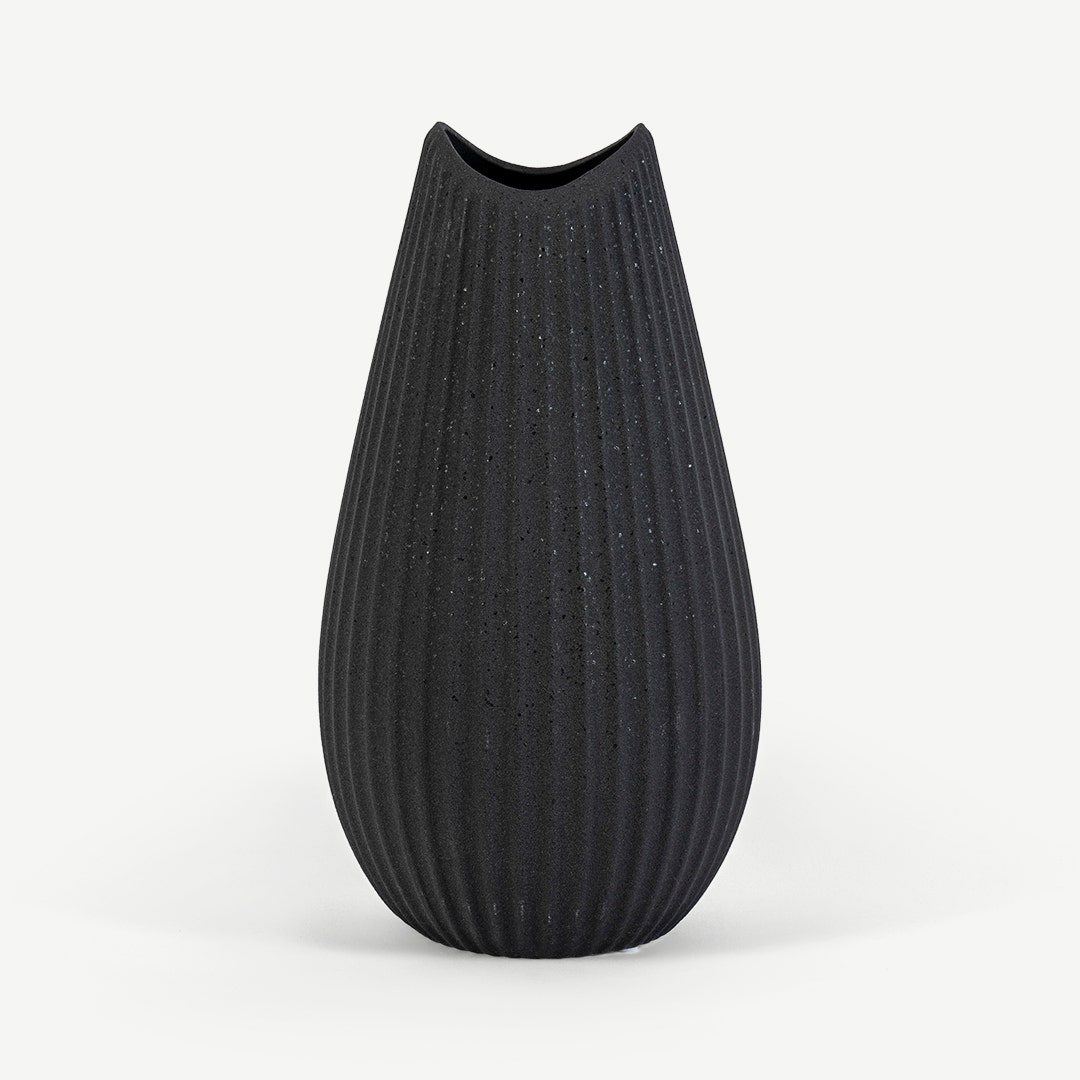 Murrano Ceramic Decor Vase -Black