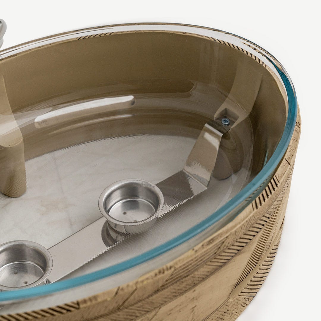 Naila Food Warmer With Glass Lid-Natural