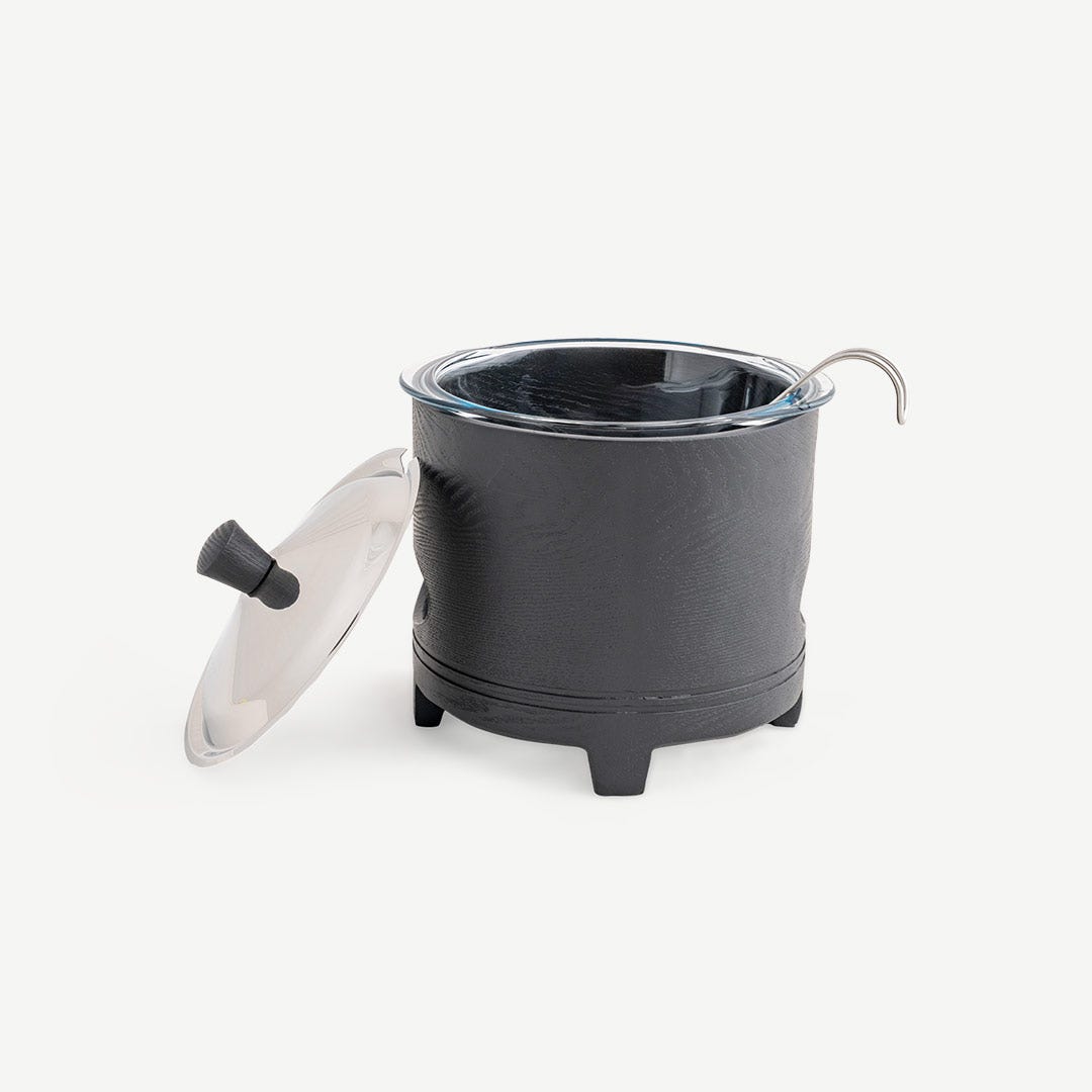 Naila Soup Warmer With Steel Lid-Black