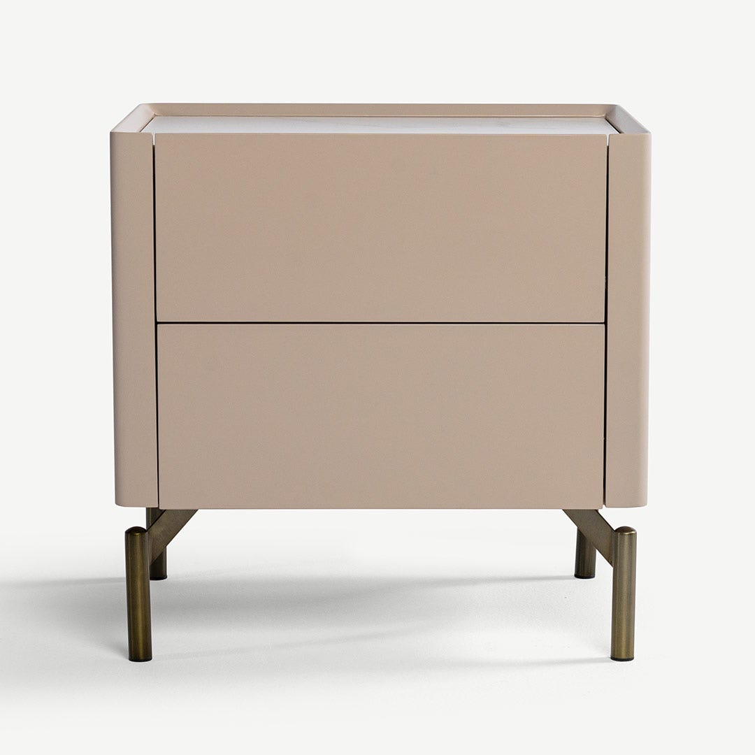 Nalier Bedside Table Beige
