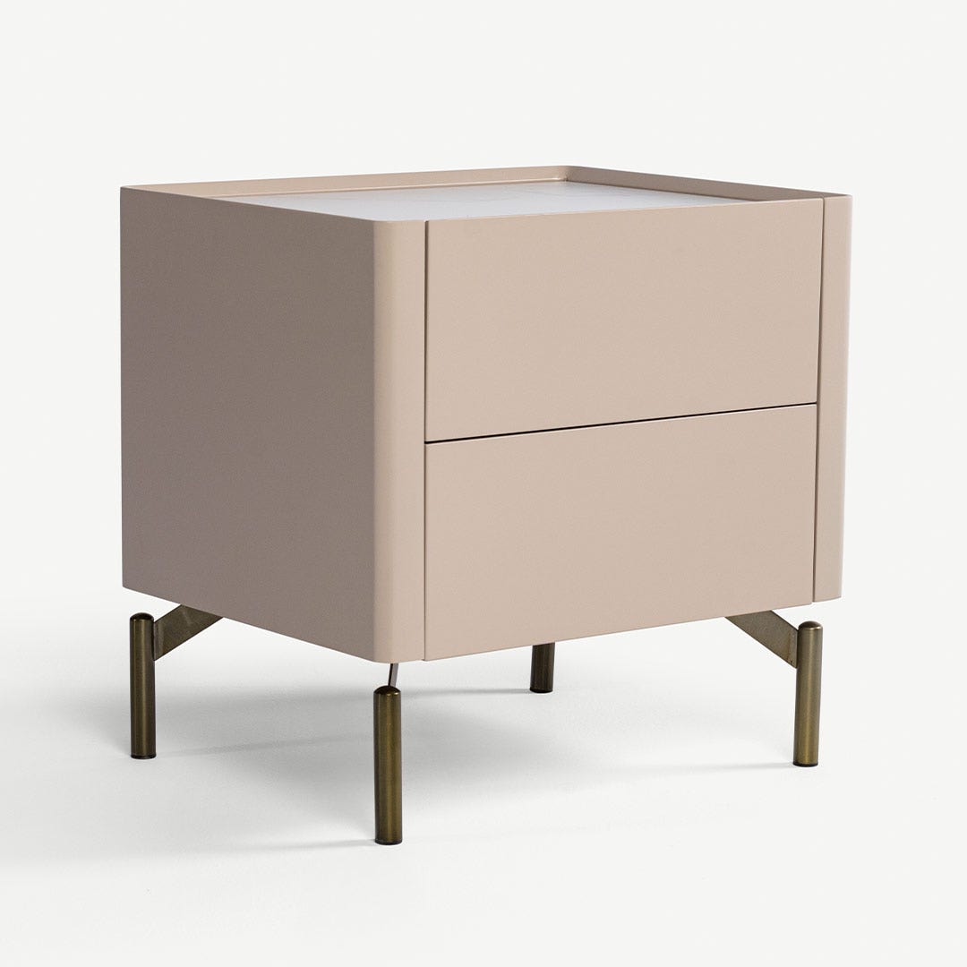 Nalier Bedside Table Beige