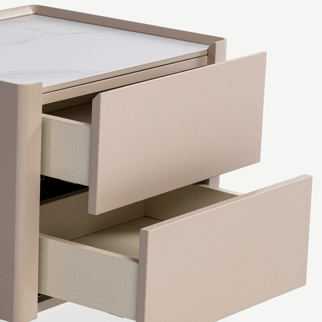 Nalier Bedside Table Beige