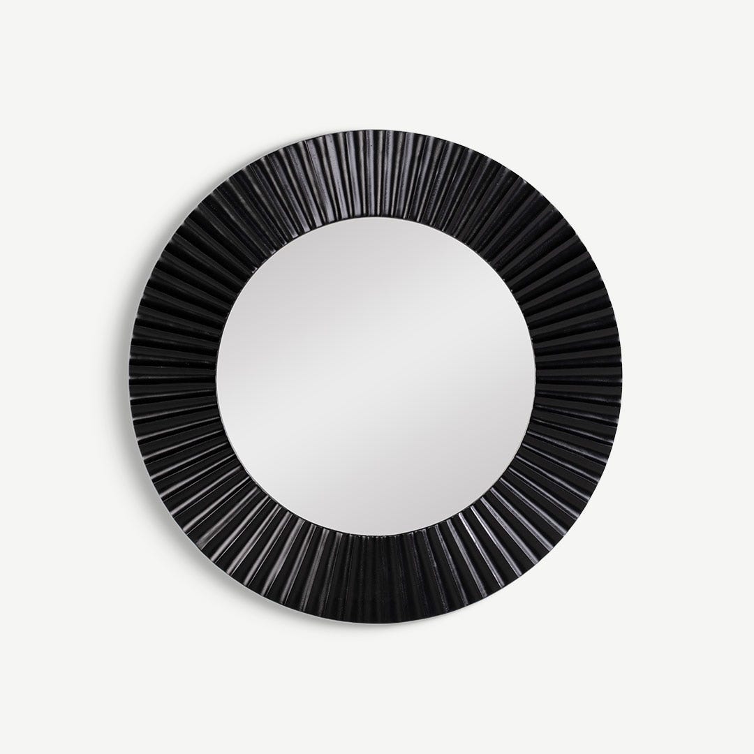 نابولي مرآة كونسول - أسود