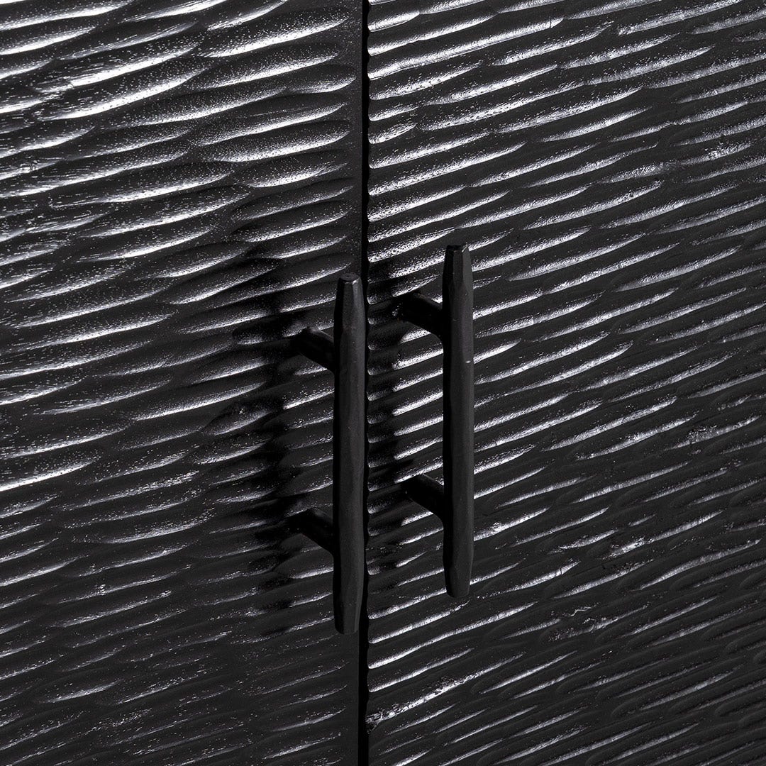 نابولي خزانة جانبية - أسود