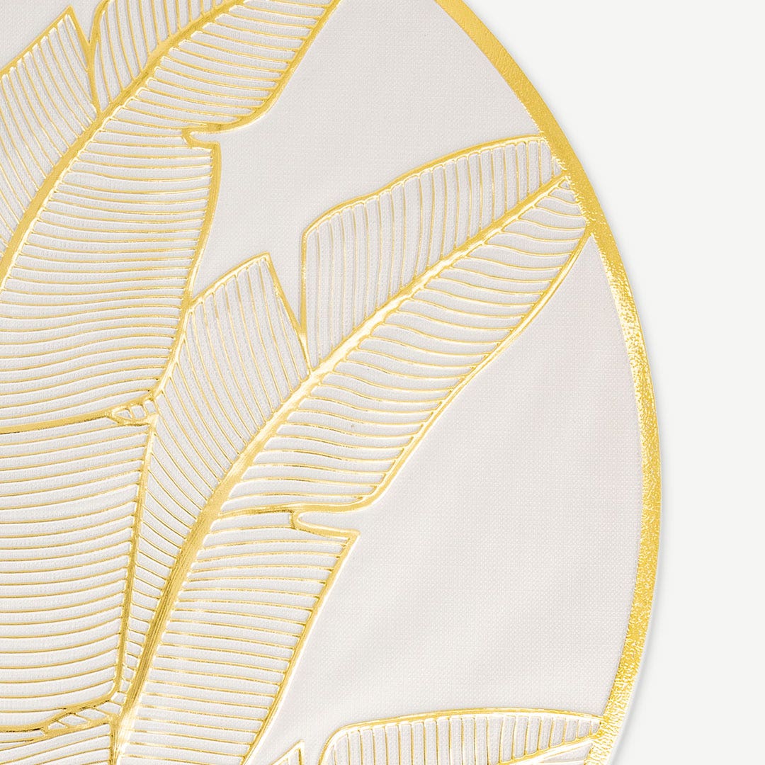 ناور مفرش طاولة 38x38 سم - ذهبي