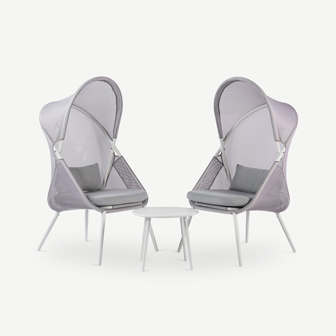 Navya 3 Piece Tea Set Light Grey