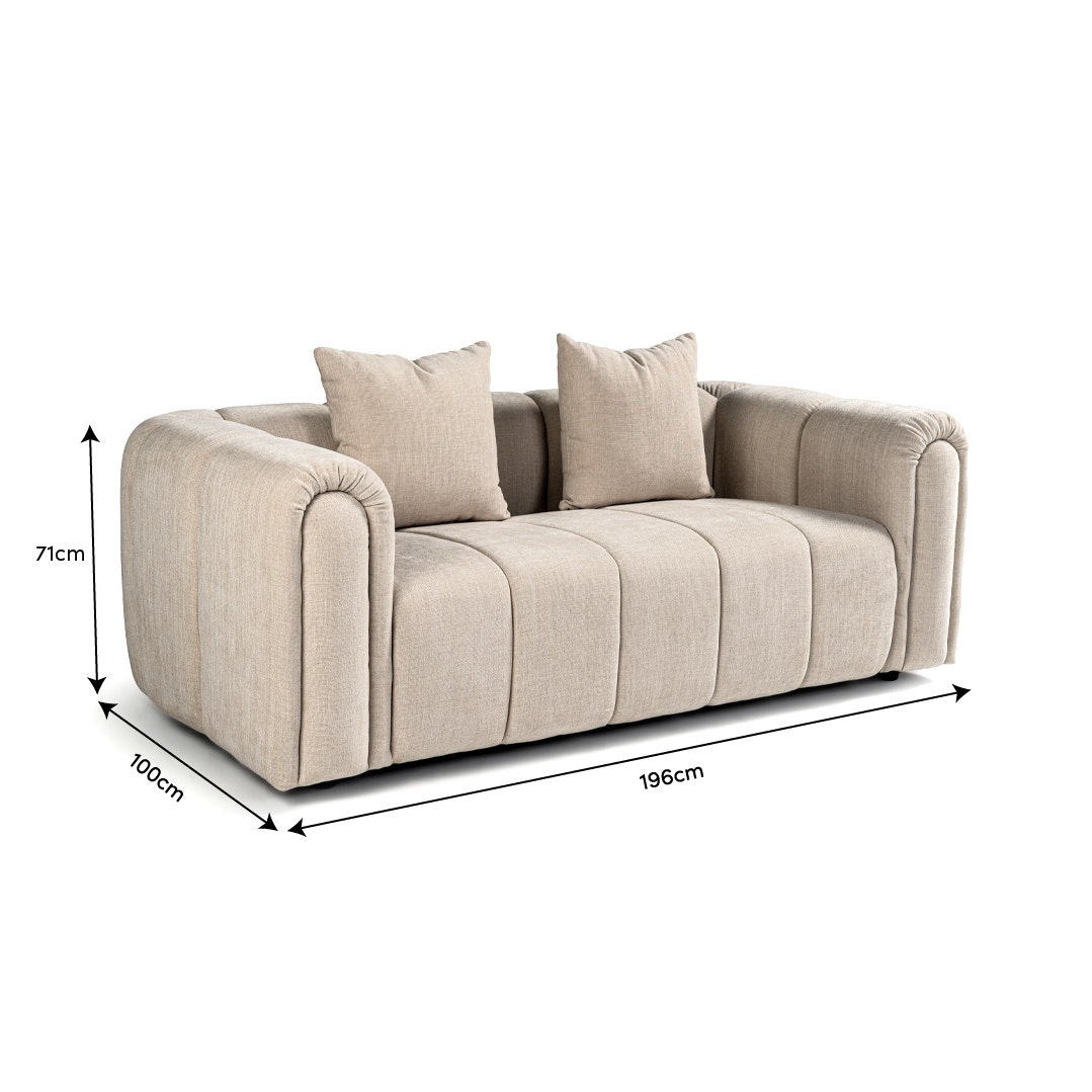 Nerla 2 Seater Sofa Beige