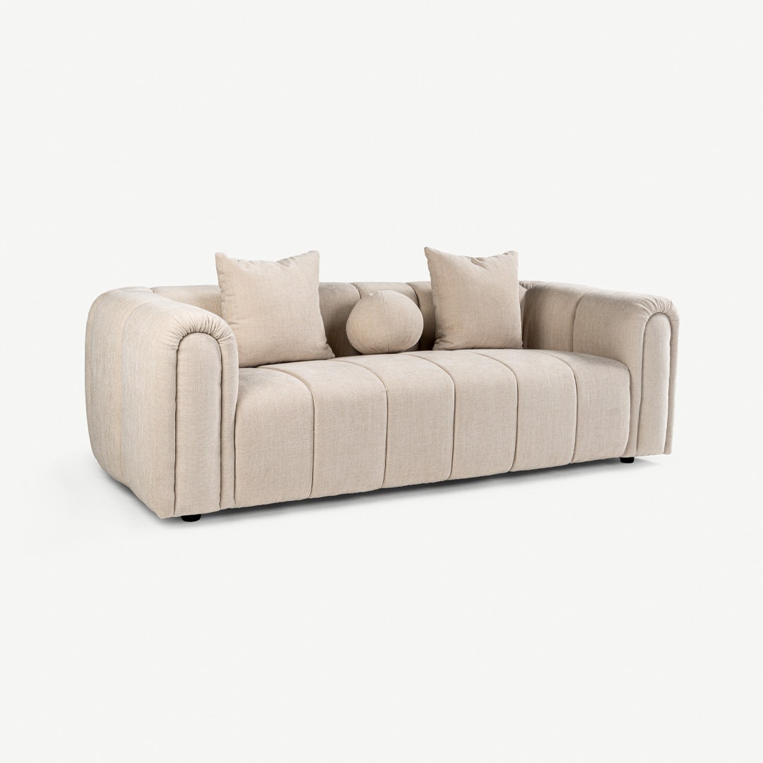 Nerla 3 Seater Sofa Beige