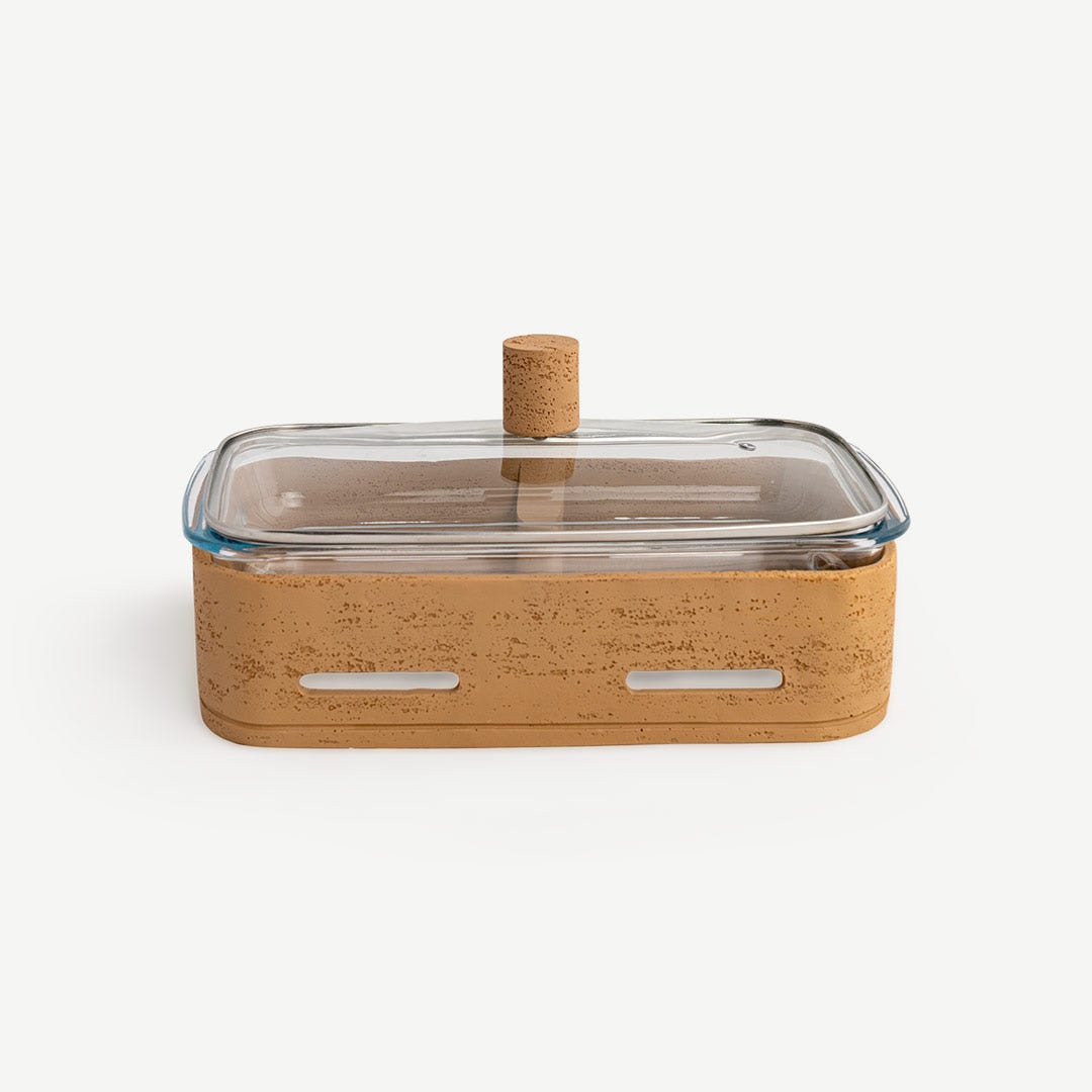 Niya Food Warmer With Glass Lid-Terracotta