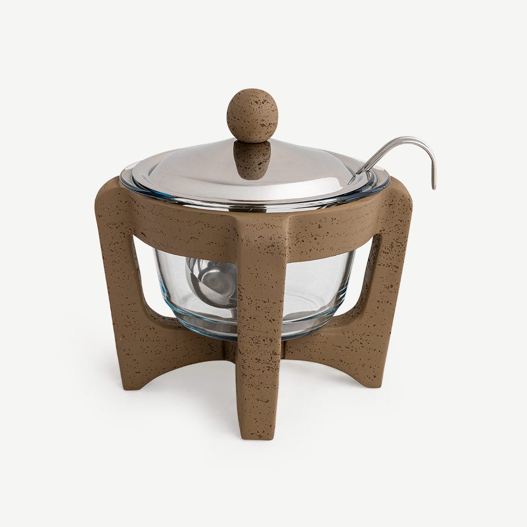 Niya Soup Warmer With Steel Lid-Natural