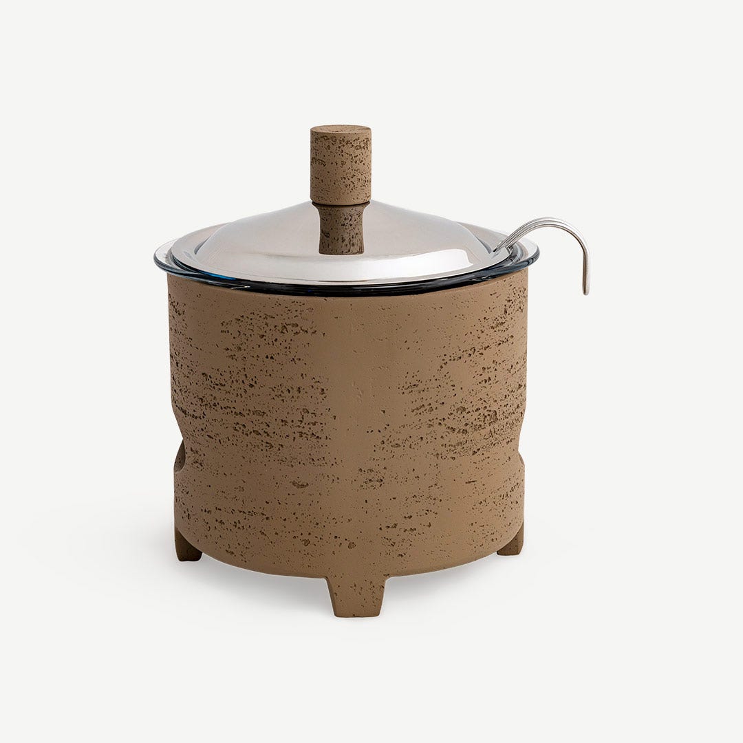 Niya Soup Warmer With Steel Lid-Terracotta