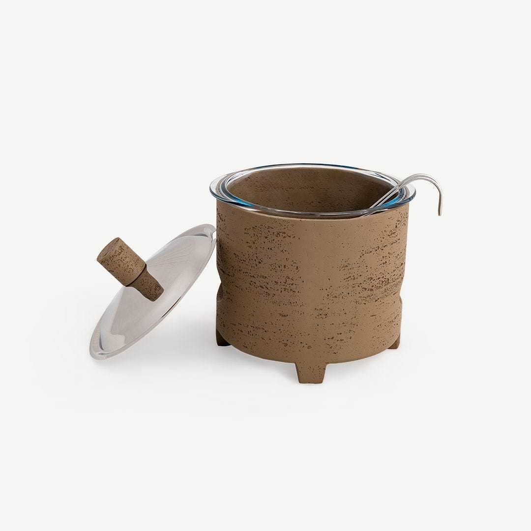 Niya Soup Warmer With Steel Lid-Terracotta
