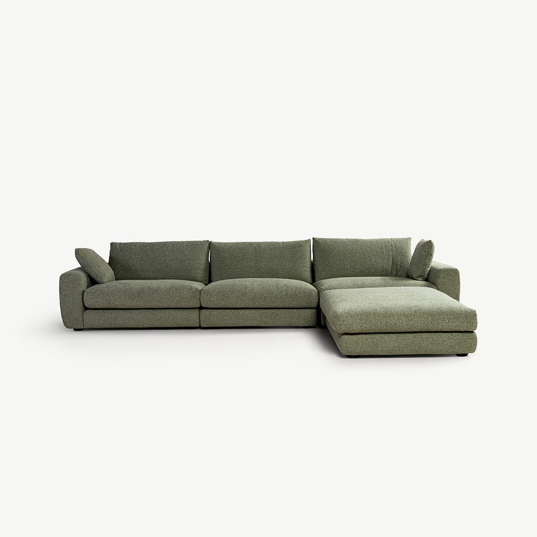 Noraman Corner Sofa Set Green