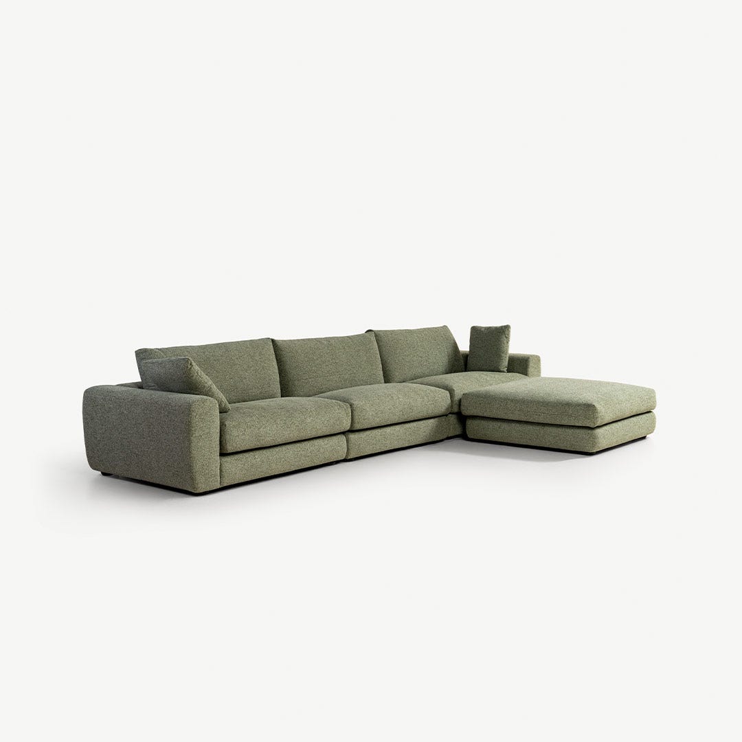 Noraman Corner Sofa Set Green