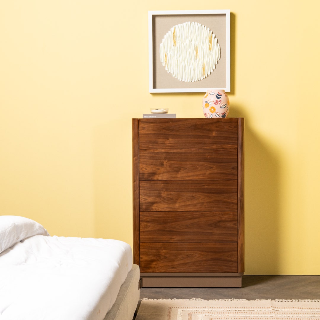 Norriz Chest of 5 Drawers Walnut
