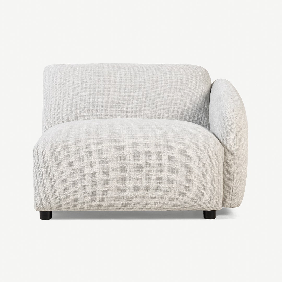 أوديل كرسي بمسند ذراع يمين متعدد الأجزاء - رمادي