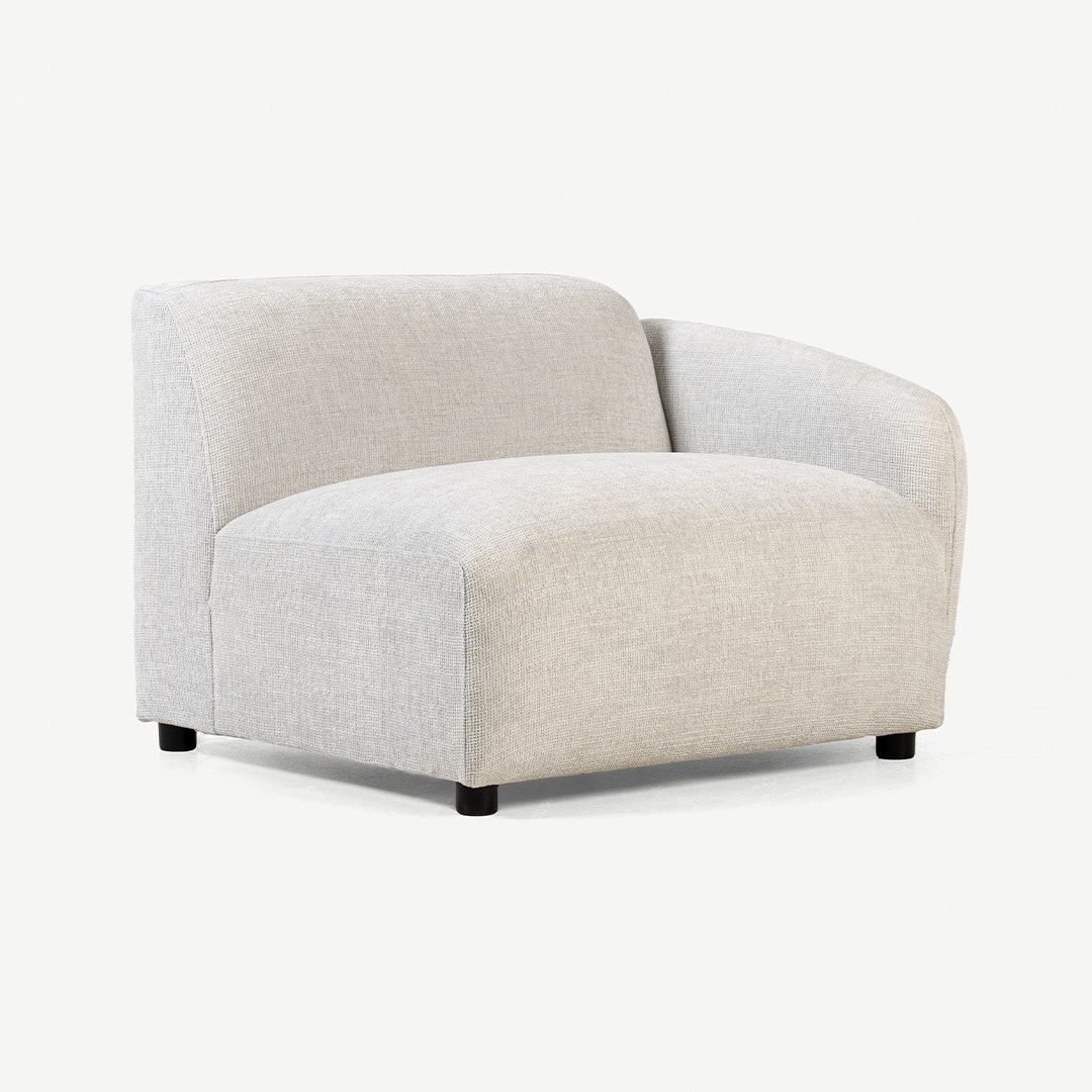 أوديل كرسي بمسند ذراع يمين متعدد الأجزاء - رمادي