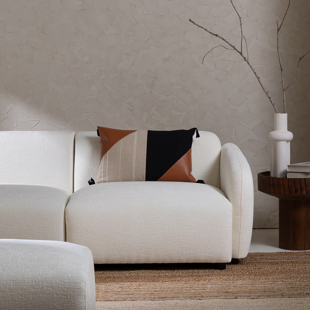 Odell Modular Arm Chair Right Ivory