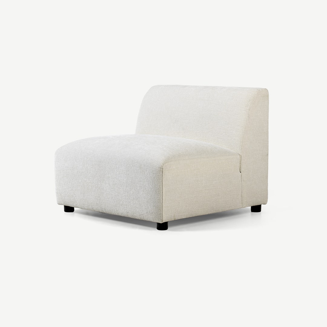 Armless white chair sale
