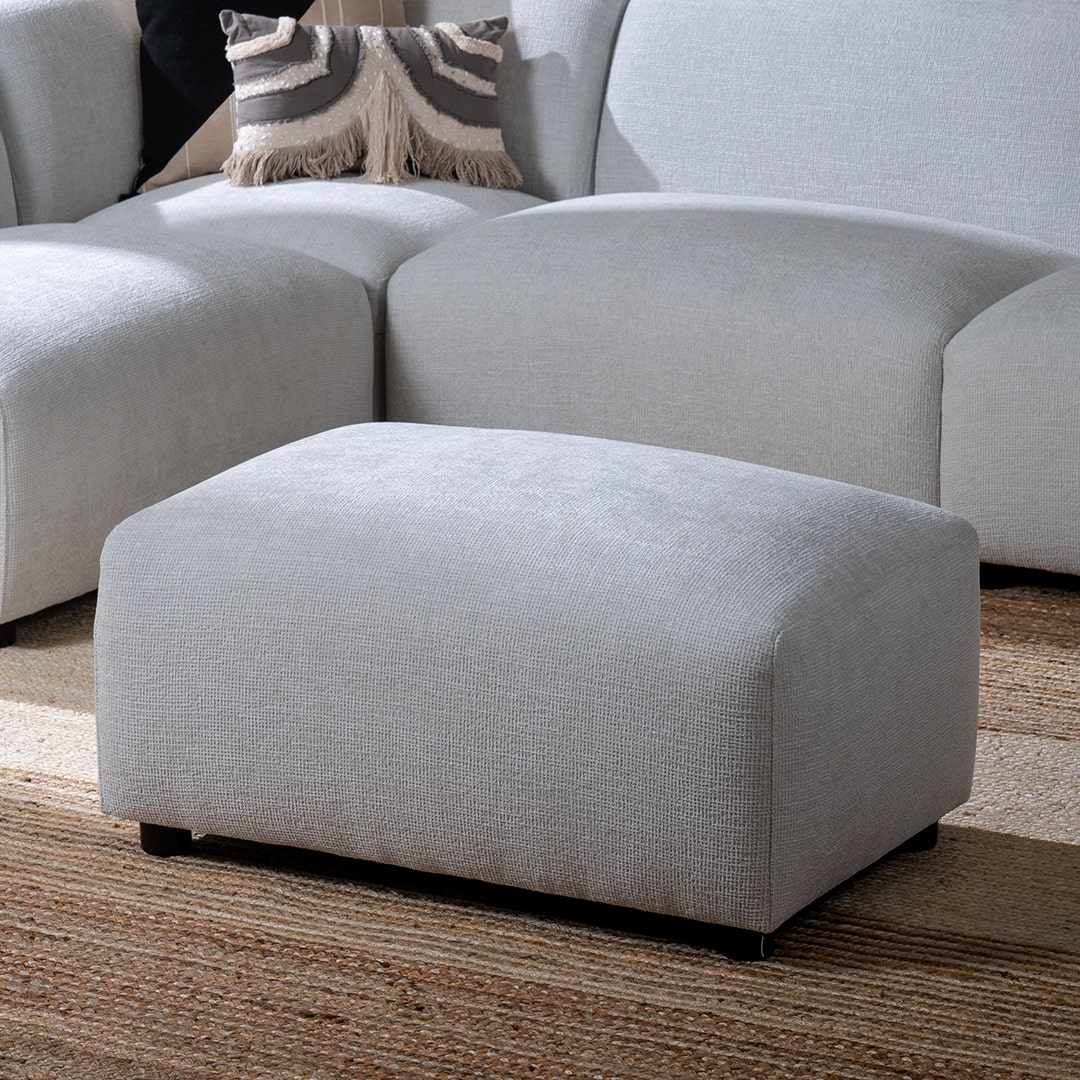 Odell Modular Ottoman Grey