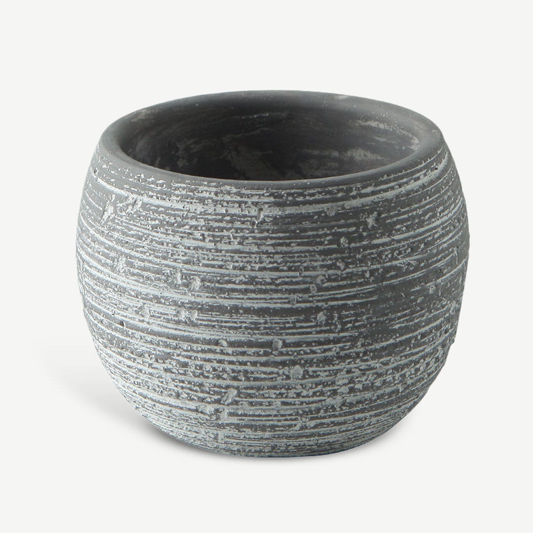 Olani Cement Planter Grey 14.5x12cm