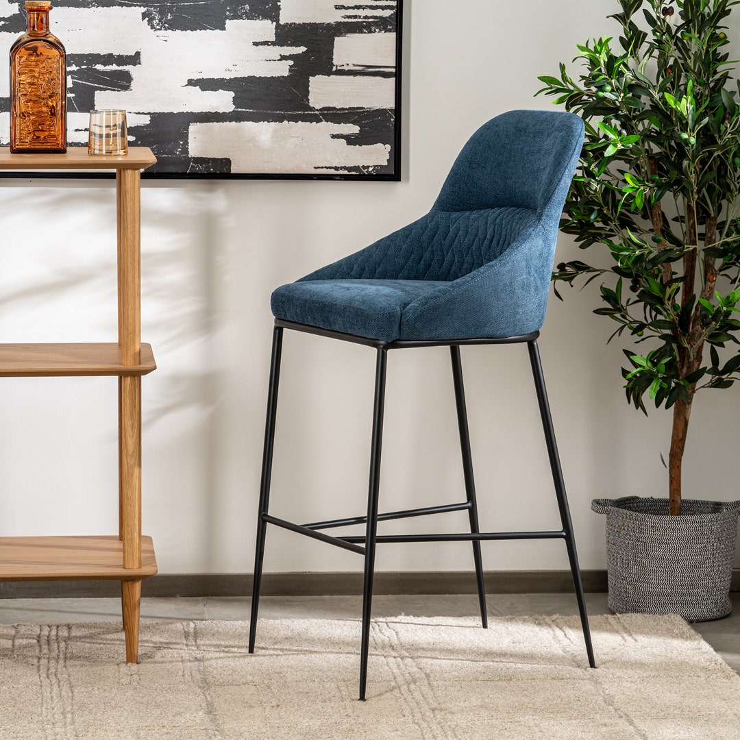 Orlin Bar Chair Navy Blue