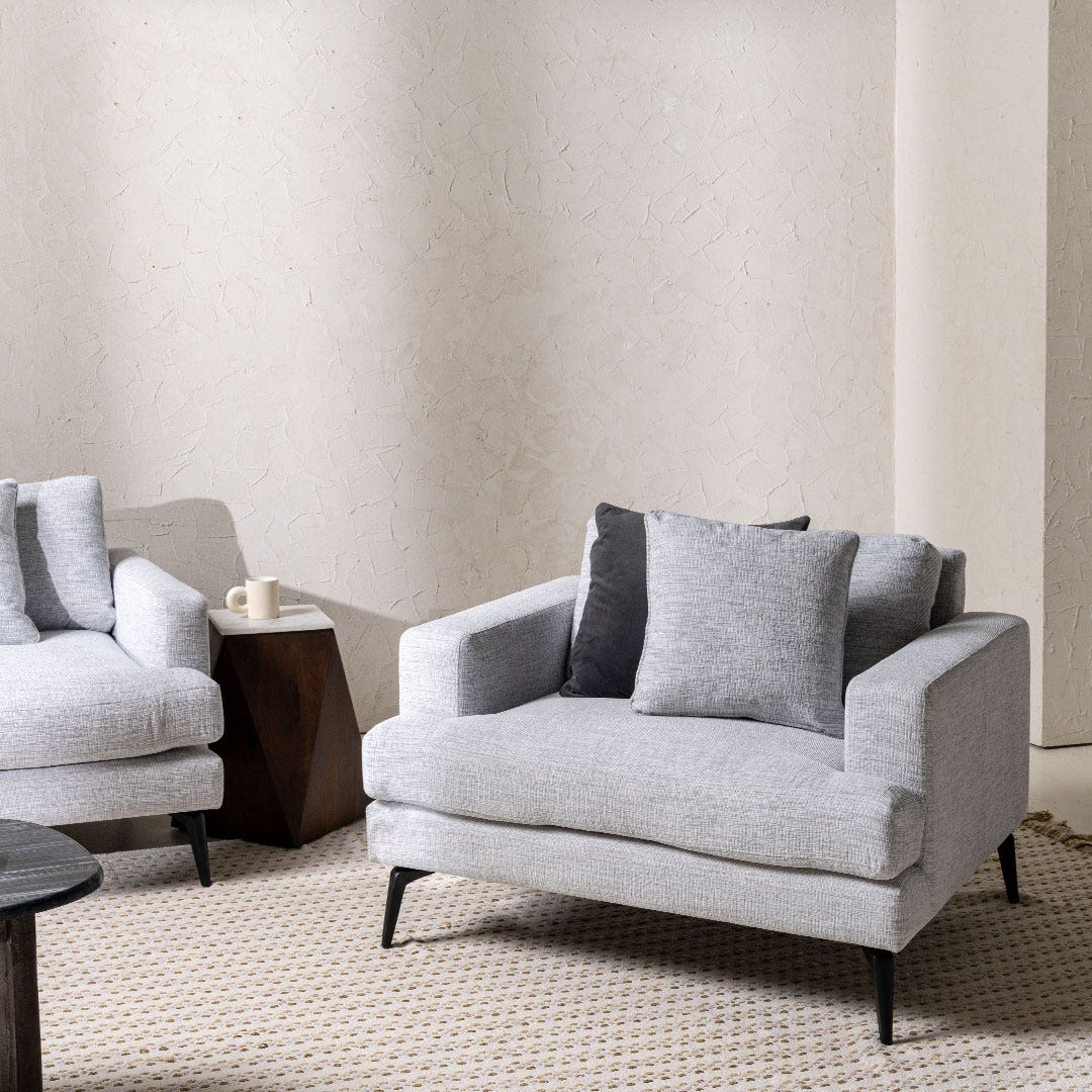 Palma 1 Seater Sofa Grey