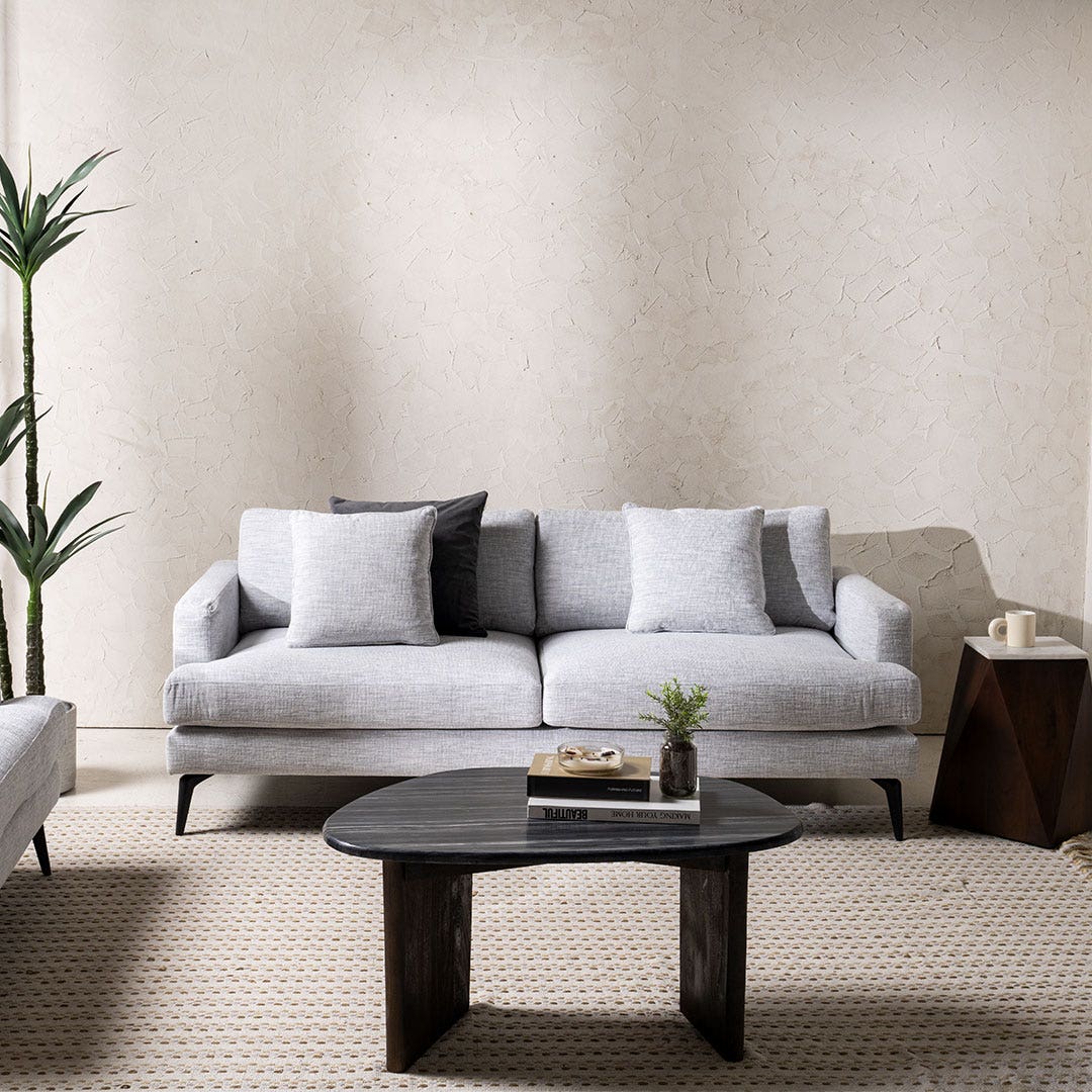 بالما كنبة كرسيين – رمادي