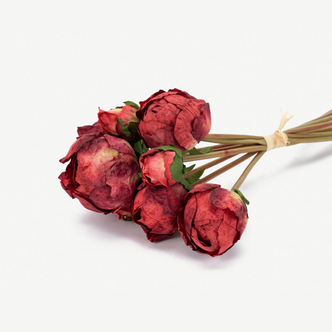 Peony Silky Bunch With 9 Buds