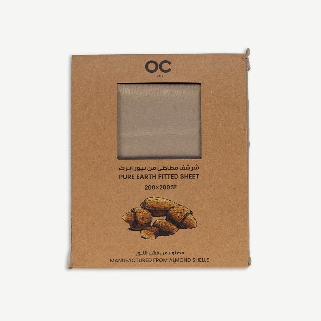 Pure Earth Fitted Sheet Pastel Brown