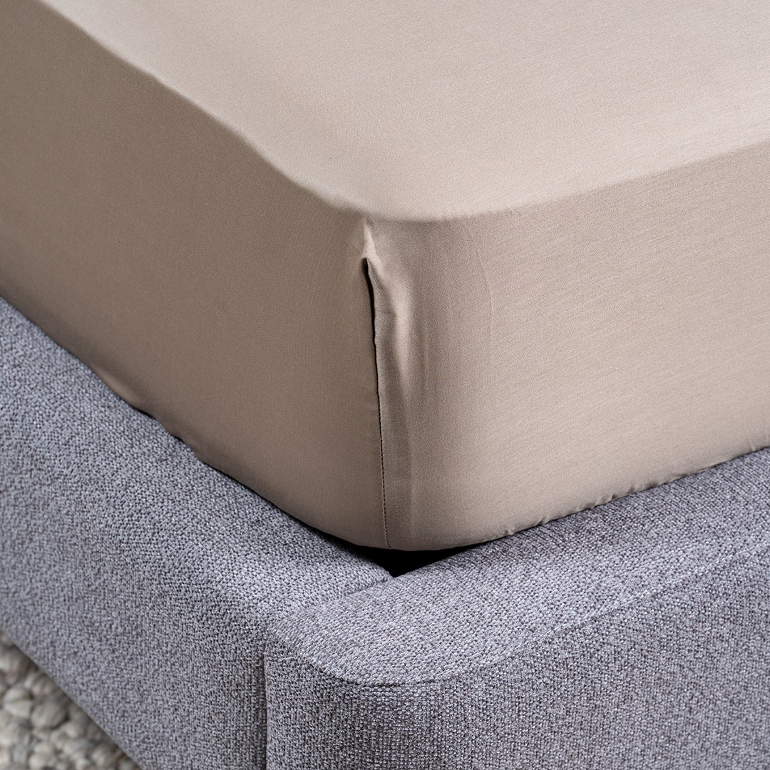 Pure Earth Fitted Sheet Pastel Brown
