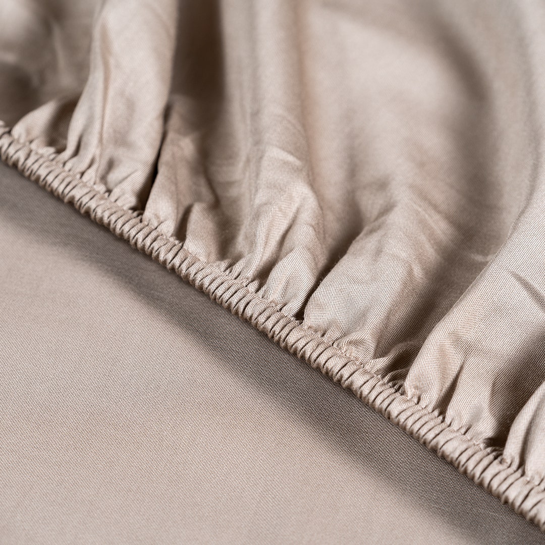 Pure Earth Fitted Sheet Pastel Brown