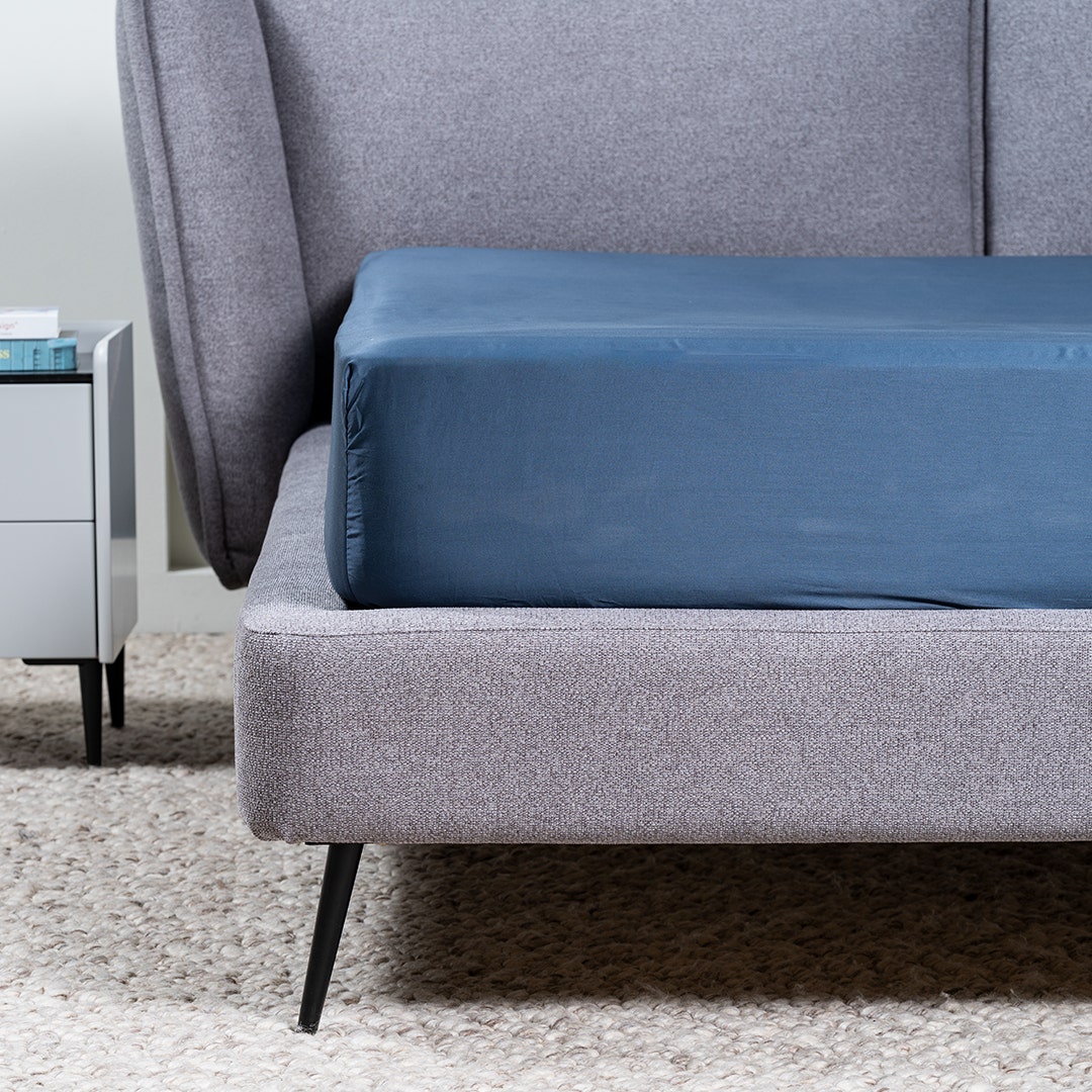 Pure Earth Fitted Sheet Indigo