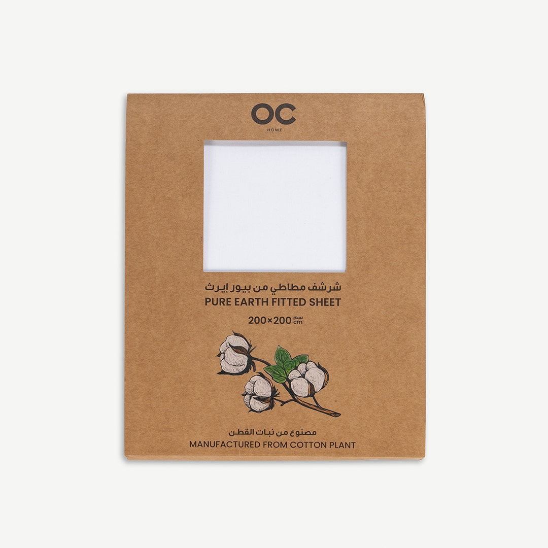 Pure Earth Fitted Sheet White