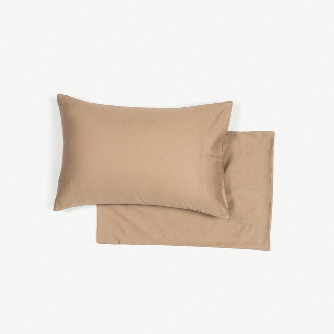 Pure Earth Pillowcase Set- P/Brown