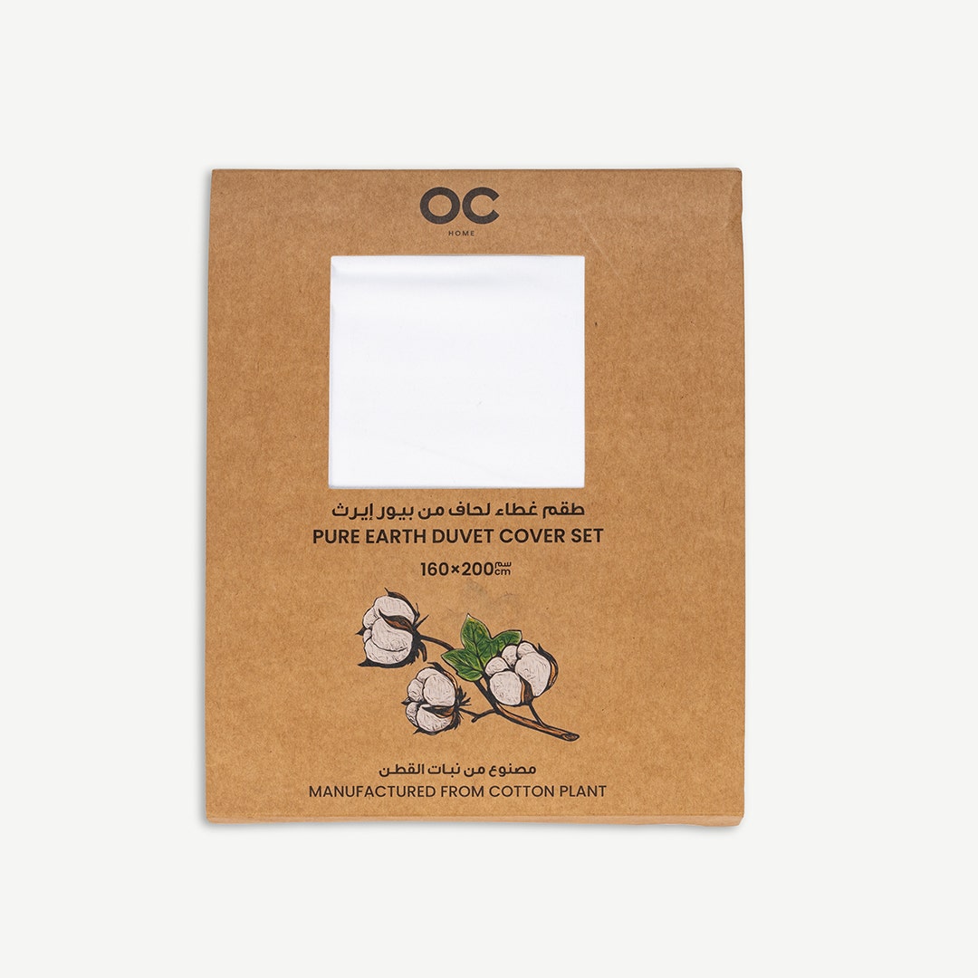 Pure-Earth D/C Set 160x200cm - White