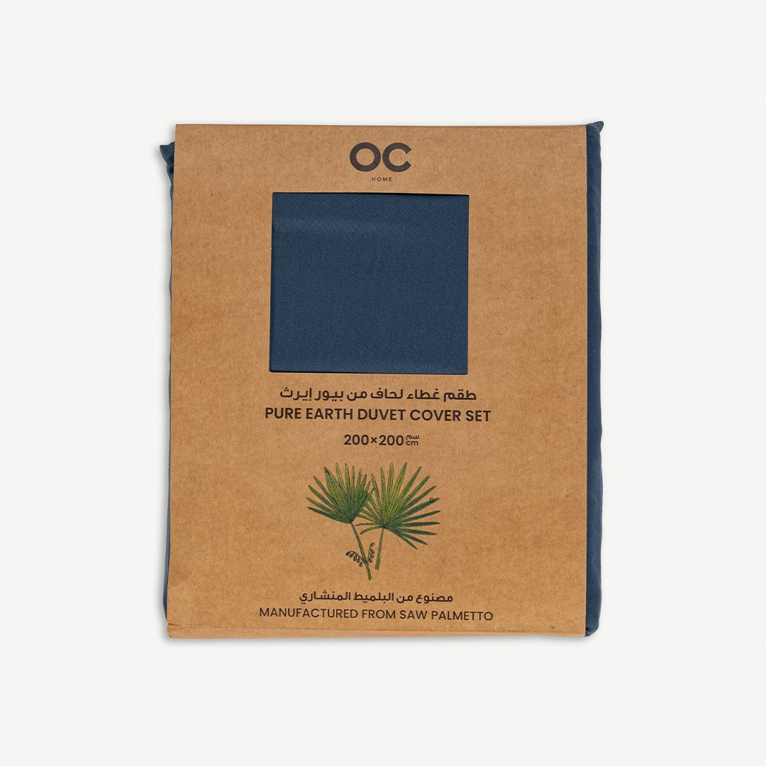 Pure-Earth D/C Set 200x200cm- Indigo