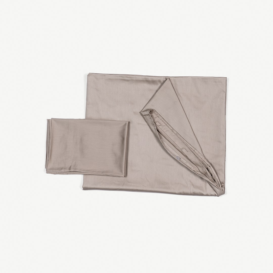 Pure Earth Duvet Cover Set Pastel Brown