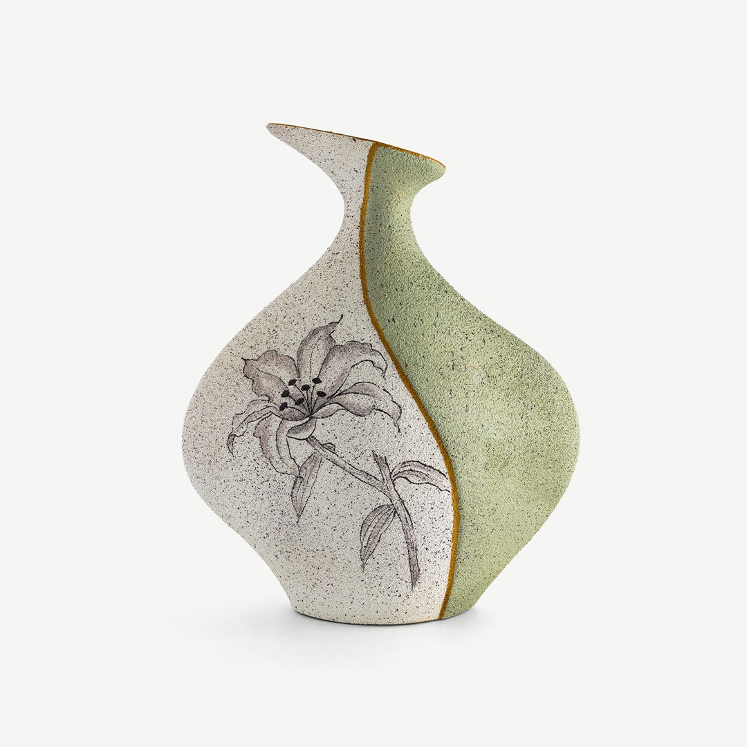 كوينسي مزهرية ديكور من السيراميك 30×39 سم