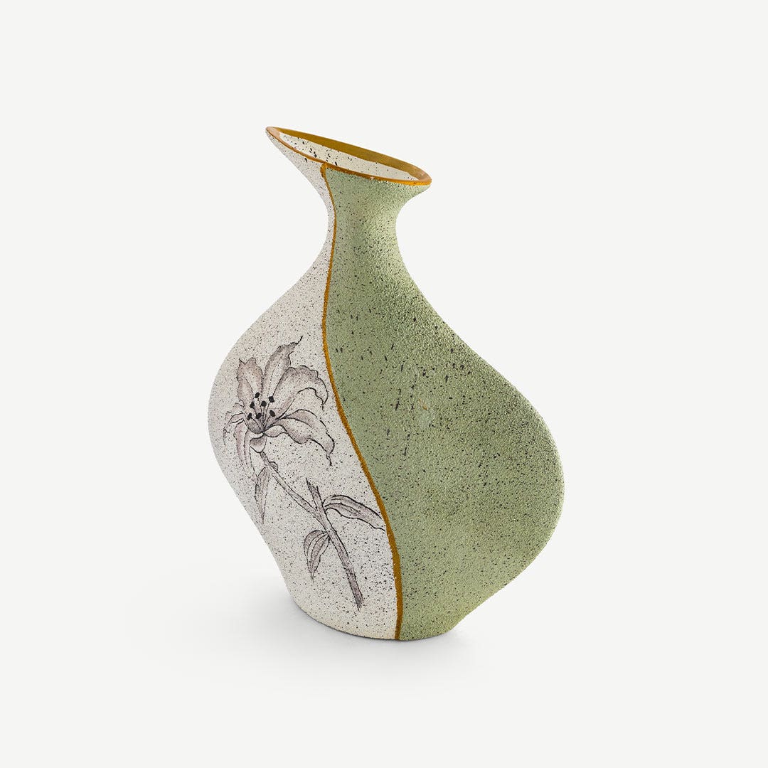 كوينسي مزهرية ديكور من السيراميك 30×39 سم