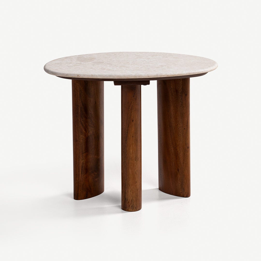 راميرو طاولة جانبية – أبيض